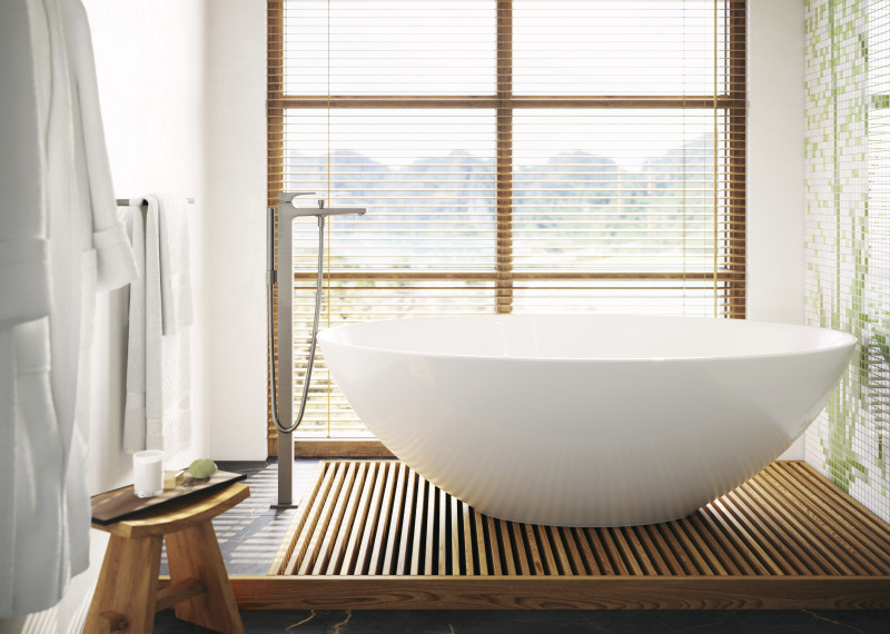 HansGrohe Metropol Tek Kollu Banyo Bataryası Çubuk Volan İle Yerden - 32532340 - 3