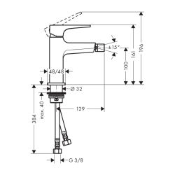 HansGrohe Metropol Tek Kollu Bide Bataryası Çubuk Volan Ve Bas - Aç Gider Seti İle - 32520990 - 2