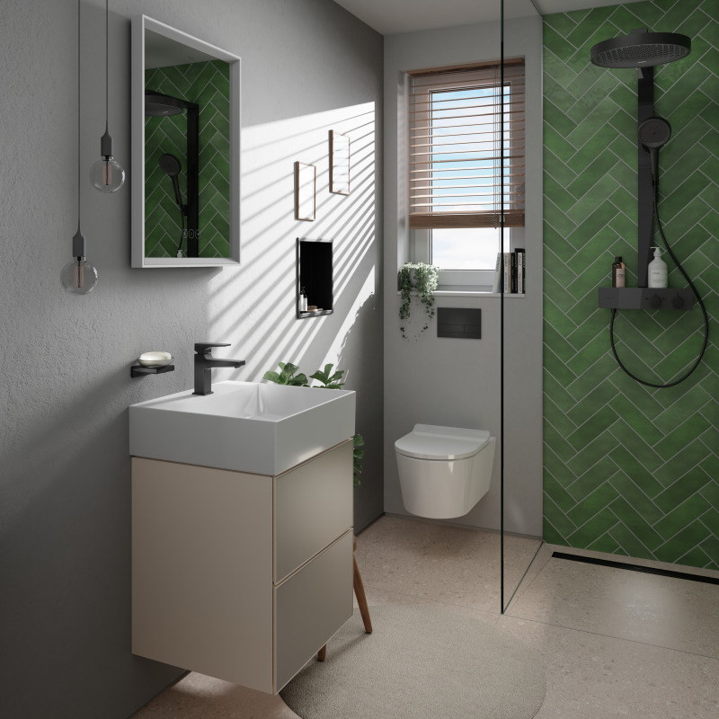 HansGrohe Metropol Tek Kollu Lavabo Bataryası 100 Çubuk Volan, Bas - Aç Gider Seti İle, Küçük Lavabolar İçin - 32500670 - 2