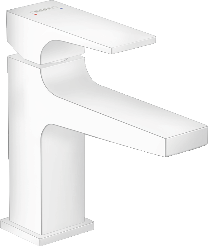 HansGrohe Metropol Tek Kollu Lavabo Bataryası 100 Çubuk Volan, Bas - Aç Gider Seti İle, Küçük Lavabolar İçin - 32500700 - 1
