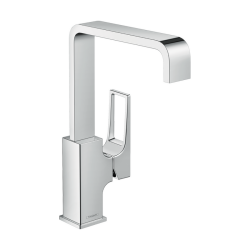 HansGrohe Metropol Tek Kollu Lavabo Bataryası 230 Loop Volan Ve Bas - Aç Gider Seti İle - 74511000 - 1