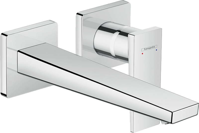 HansGrohe Metropol Tek Kollu Lavabo Bataryası Çubuk Volan, Ankastre Duvara Monte, 22.5 Cm Gaga İle - 32526000 - 1