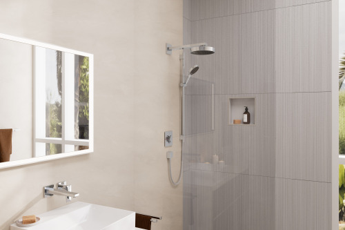 HansGrohe Metropol Tek Kollu Lavabo Bataryası Çubuk Volan, Ankastre Duvara Monte, 22.5 Cm Gaga İle - 32526000 - 2