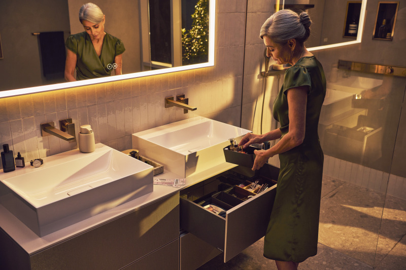 HansGrohe Metropol Tek Kollu Lavabo Bataryası Çubuk Volan, Ankastre Duvara Monte, 22.5 Cm Gaga İle - 32526140 - 9