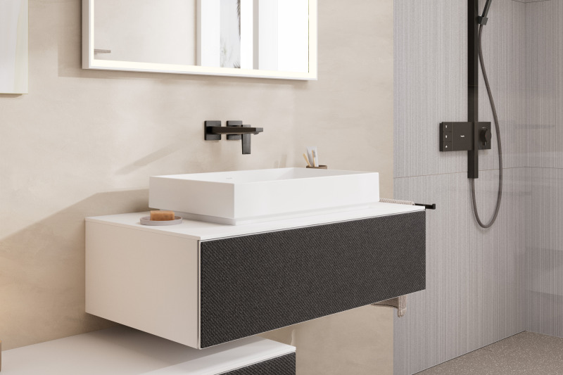 HansGrohe Metropol Tek Kollu Lavabo Bataryası Çubuk Volan, Ankastre Duvara Monte, 22.5 Cm Gaga İle - 32526340 - 2