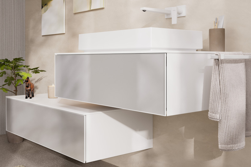 HansGrohe Metropol Tek Kollu Lavabo Bataryası Çubuk Volan, Ankastre Duvara Monte, 22.5 Cm Gaga İle - 32526700 - 2