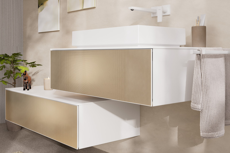 HansGrohe Metropol Tek Kollu Lavabo Bataryası Çubuk Volan, Ankastre Duvara Monte, 22.5 Cm Gaga İle - 32526700 - 4