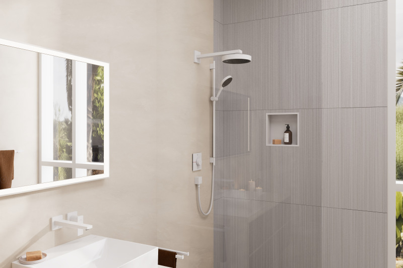 HansGrohe Metropol Tek Kollu Lavabo Bataryası Çubuk Volan, Ankastre Duvara Monte, 22.5 Cm Gaga İle - 32526700 - 5