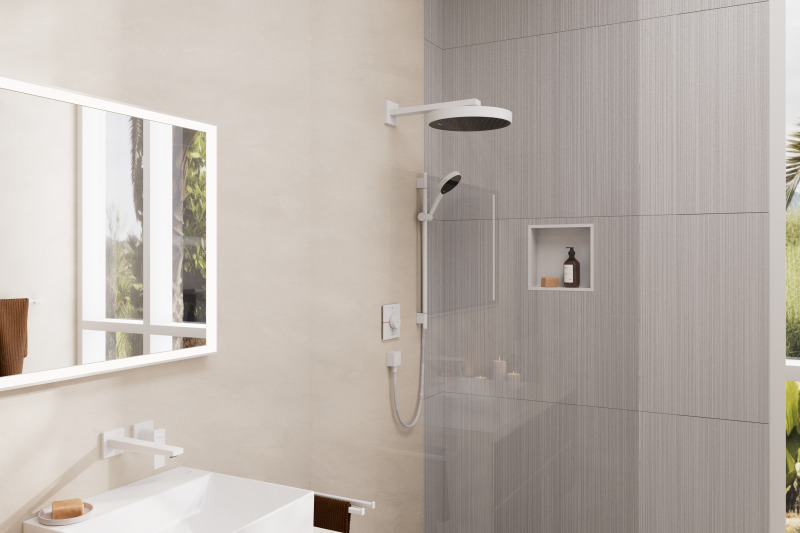 HansGrohe Metropol Tek Kollu Lavabo Bataryası Çubuk Volan, Ankastre Duvara Monte, 22.5 Cm Gaga İle - 32526700 - 6