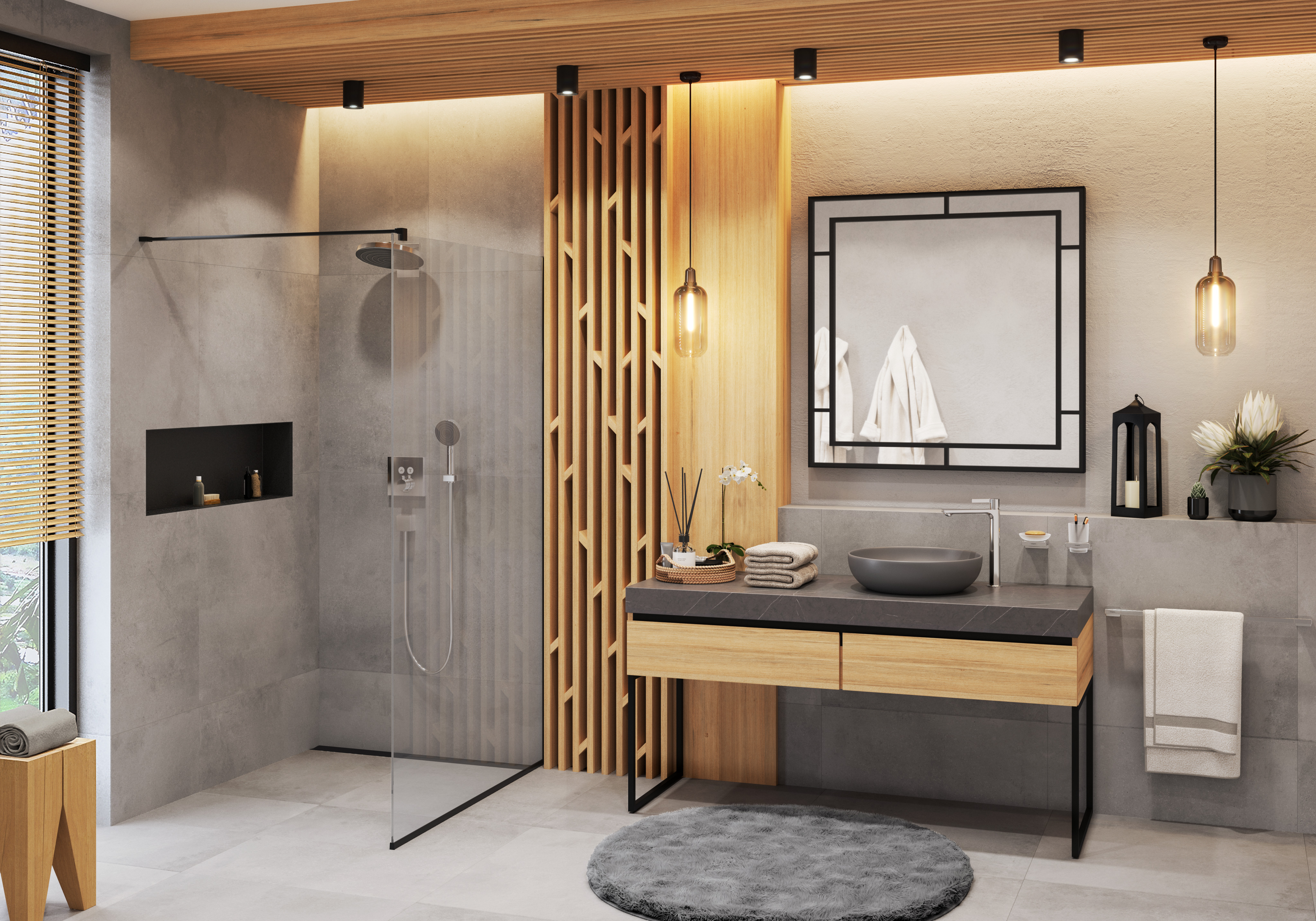 HansGrohe Pulsify S Tepe Duşu 260 1Jet Ecosmart - 24141000 - 1