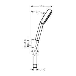 HansGrohe Pulsify Select S Duş Askı Seti 105 3Jet Relaxation, 160 Cm Duş Hortumu İle - 24303000 - 2