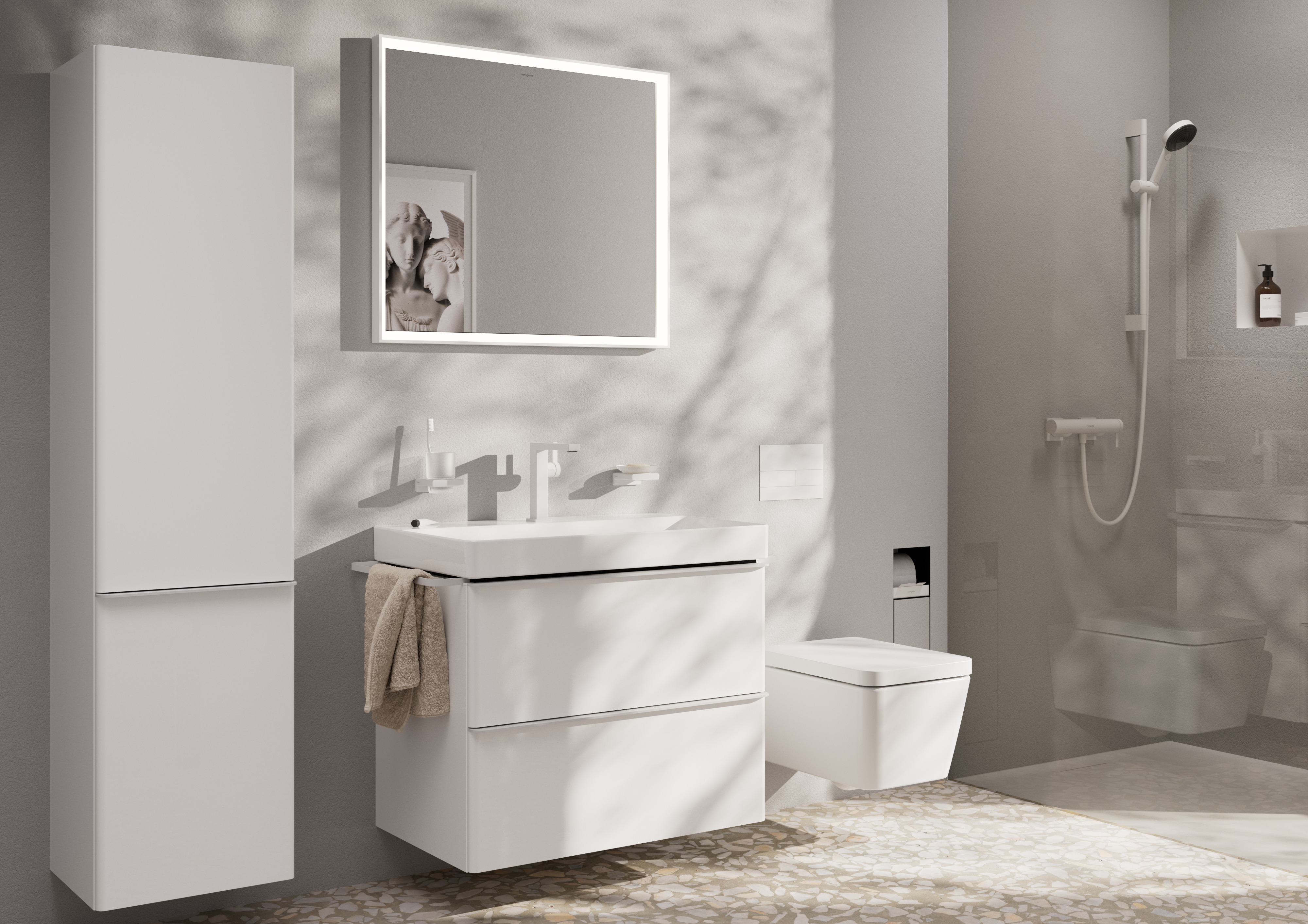HansGrohe Pulsify Select S Duş Seti 105 3Jet Relaxation, 65 Cm Duş Barı İle - 24160700 - 2