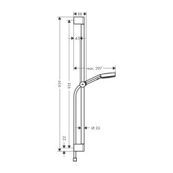 HansGrohe Pulsify Select S Duş Seti 105 3Jet Relaxation Ecosmart, 90 Cm Duş Barı İle - 24171000 - 2