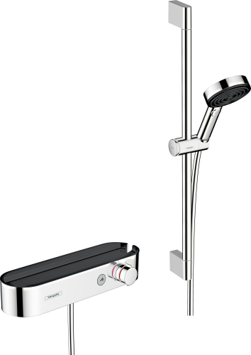 HansGrohe Pulsify Select S Duş Sistemi 105 3Jet Relaxation, El Duşu, Termostat, 65 Cm Duş Barı, Sürgü Ve Duş Hortumu İle - 24260000 - HANSGROHE