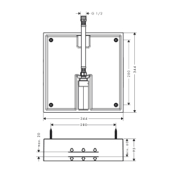 HansGrohe Raindance E İç Set Tepe Duşu 400/400 1 Jet - 26254180 - 2