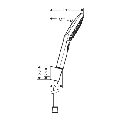 HansGrohe Raindance Select E Duş Askı Seti 120 3 Jet, 125 Cm Duş Hortumu İle - 26700000 - 2