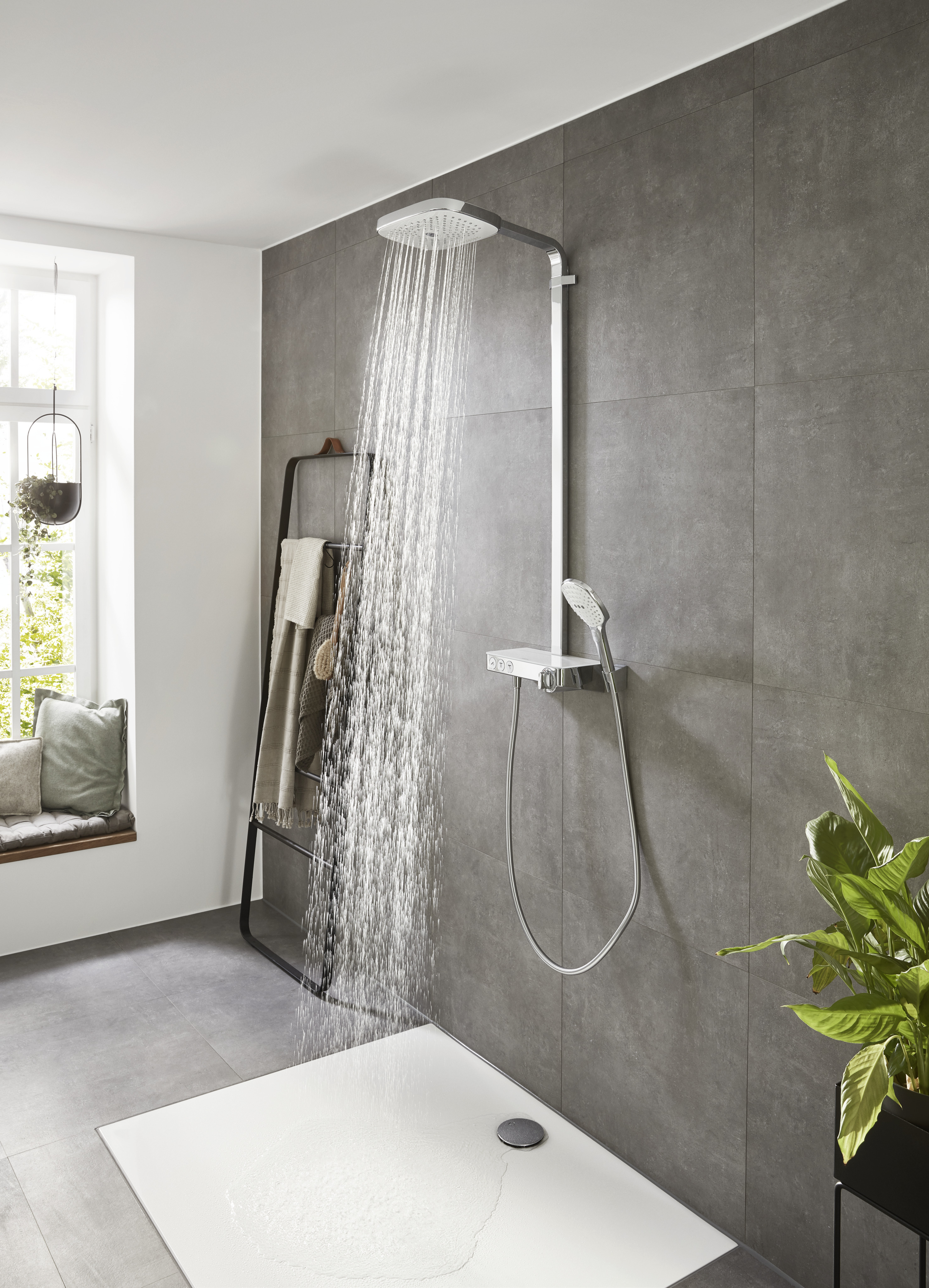 HansGrohe Raindance Select E Duş Kolonu 300 3 Jet, Showertablet Select 300 İle - 27127400 - 7