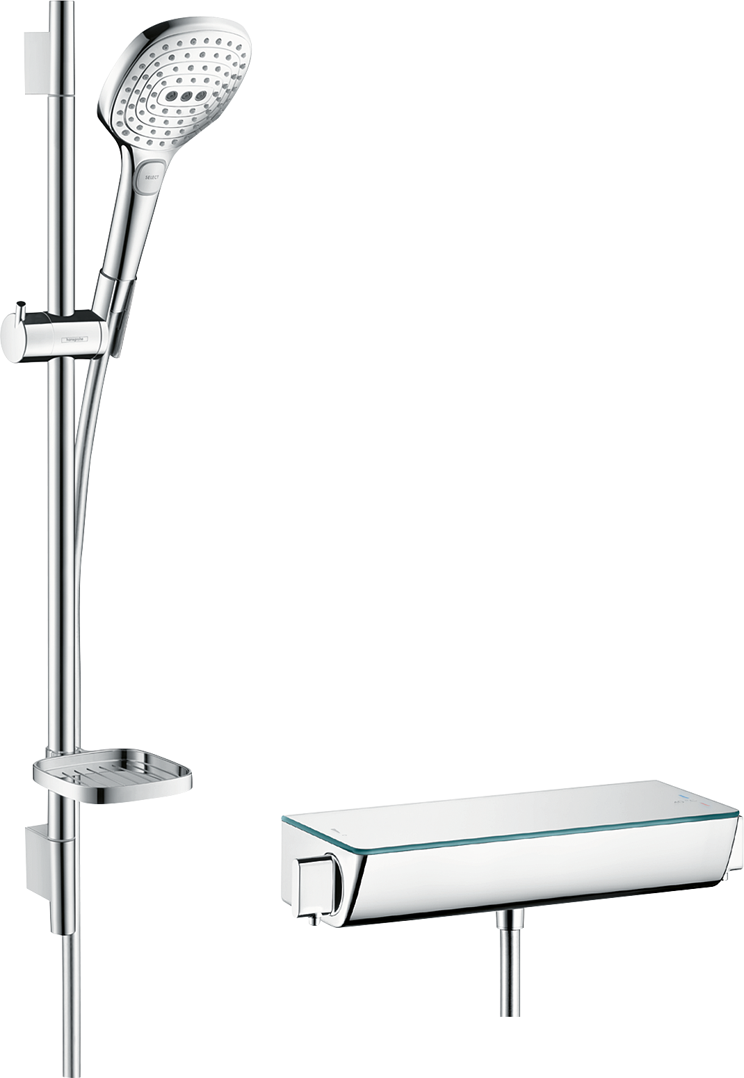 HansGrohe Raindance Select E Duş Seti 120 3 Jet, Ecosmart, 9Lt/Dk, 65 Cm Duş Barı Ve Sabunluk İle - 26622000 - 2