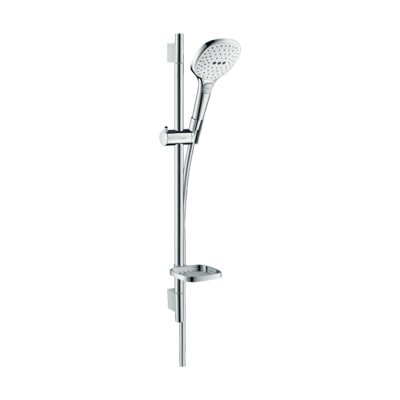 HansGrohe Raindance Select E Duş Seti 120 3 Jet, Ecosmart, 9Lt/Dk, 65 Cm Duş Barı Ve Sabunluk İle - 26622400 - 1