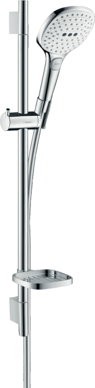 HansGrohe Raindance Select E Duş Seti 120 3 Jet, Ecosmart, 9Lt/Dk, 65 Cm Duş Barı Ve Sabunluk İle - 26622400 - 1