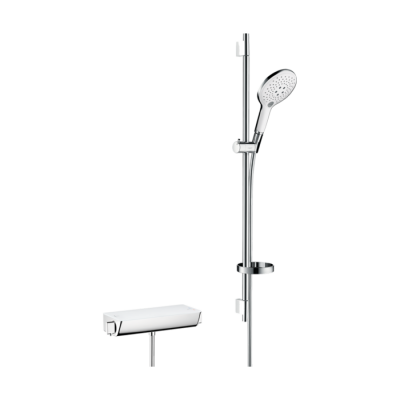 HansGrohe Raindance Select S Aplike Duş Sistemi 150 3Jet, Ecostat Select Termostat Ve 90 Cm Duş Barı İle - 27037400 - 1