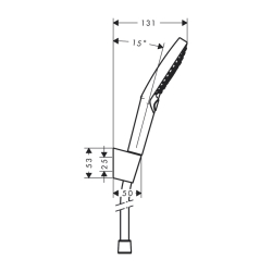 HansGrohe Raindance Select S Duş Askı Seti 120 3 Jet, 125 Cm Duş Hortumu İle - 26701000 - 2