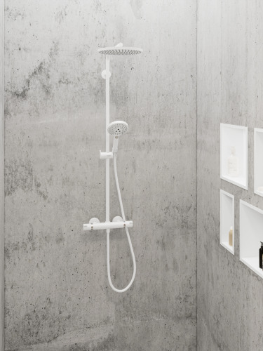 HansGrohe Raindance Select S Duş Kolonu 240 1 Jet, Powderrain, Termostat İle - 27633700 - 2