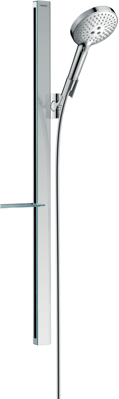 HansGrohe Raindance Select S Duş Seti 120 3 Jet, Ecosmart, 9Lt/Dk, 90 Cm Duş Barı Ve Sabunluk İle - 27649000 - 1