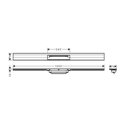 HansGrohe Raindrain Flex Duş Kanalı 1000 Kesilebilir Duvara Montaj - 56053000 - 2