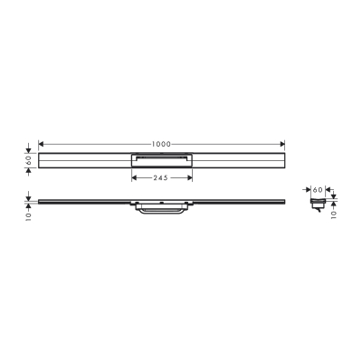 HansGrohe Raindrain Flex Duş Kanalı 1000 Kesilebilir Serbest Kurulum İçin - 56046000 - 2