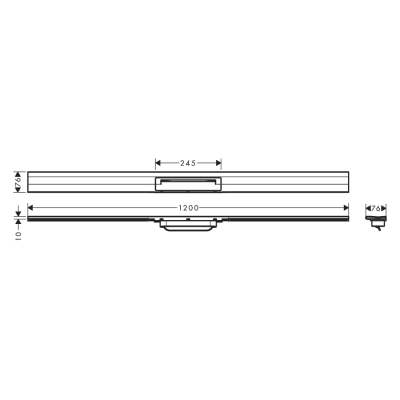 HansGrohe Raindrain Flex Duş Kanalı 1200 Kesilebilir Duvara Montaj - 56054000 - 2