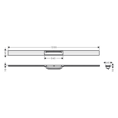 HansGrohe Raindrain Flex Duş Kanalı 1200 Kesilebilir Serbest Kurulum İçin - 56047000 - 2