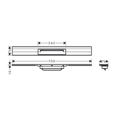 HansGrohe Raindrain Flex Duş Kanalı 700 Kesilebilir Duvara Montaj - 56050140 - 2