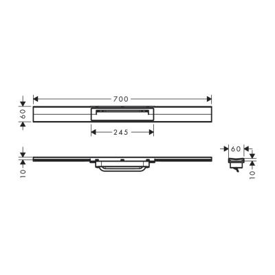 HansGrohe Raindrain Flex Duş Kanalı 700 Kesilebilir Serbest Kurulum İçin - 56043000 - 2