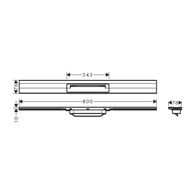 HansGrohe Raindrain Flex Duş Kanalı 800 Kesilebilir Duvara Montaj - 56051000 - 2