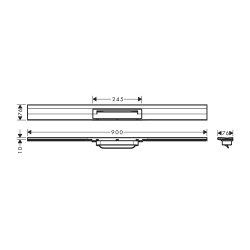 HansGrohe Raindrain Flex Duş Kanalı 900 Kesilebilir Duvara Montaj - 56052000 - 2