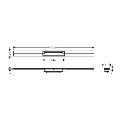 HansGrohe Raindrain Flex Duş Kanalı 900 Kesilebilir Serbest Kurulum İçin - 56045140 - 2