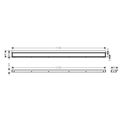 HansGrohe Raindrain Match Duş Kanalı 1200 Yüksekliği Ayarlanabilir Çerçeveli - 56042450 - 2