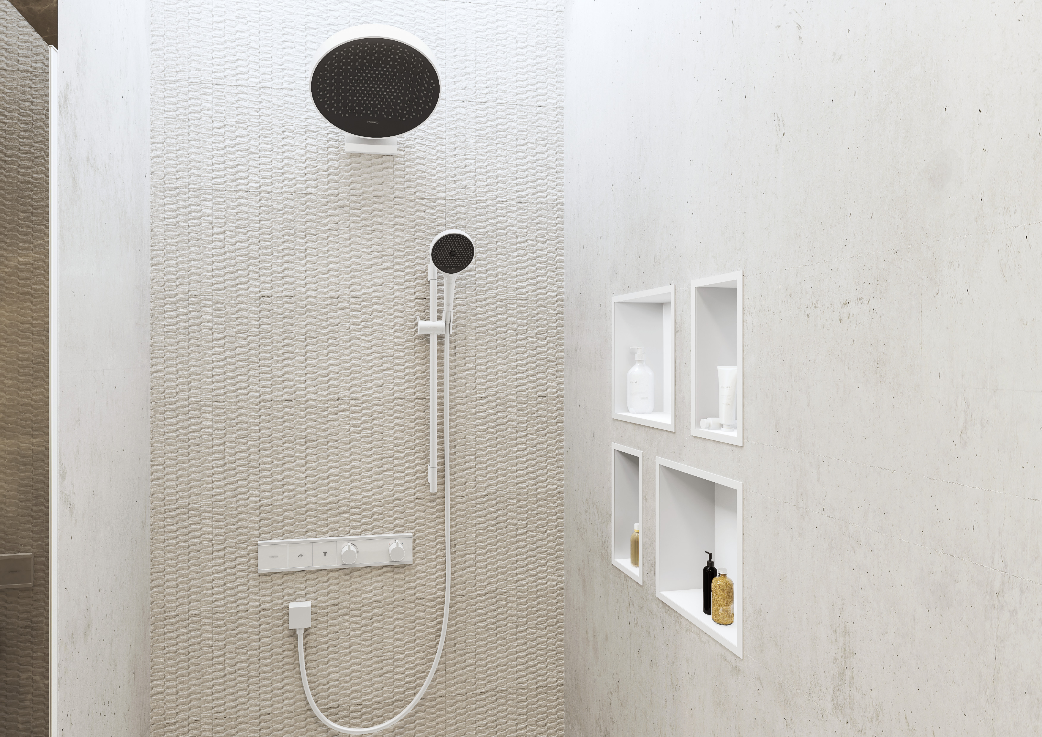 HansGrohe Rainfinity Tepe Duşu 360 1Jet, Duvar Bağlantısı İle - 26230700 - 1