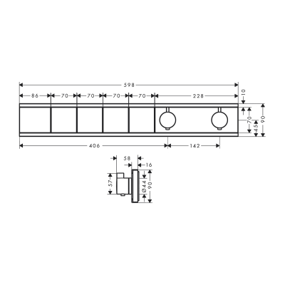 HansGrohe Rainselect Ankastre Termostat 4 Çıkış İçin - 15382670 - 2