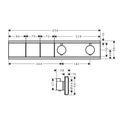 HansGrohe Rainselect Ankastre Termostatik 2 Çıkış İçin - 15380700 - 2