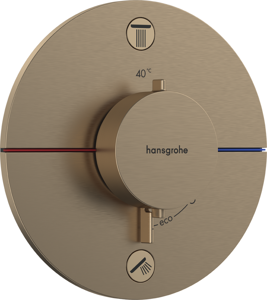 Hansgrohe RainSelect Comfort S EN1717'ye uygun entegre güvenlik kombinasyonu ile 2 fonksiyon için ankastre kurulumlu termostat - 15556140 - 2