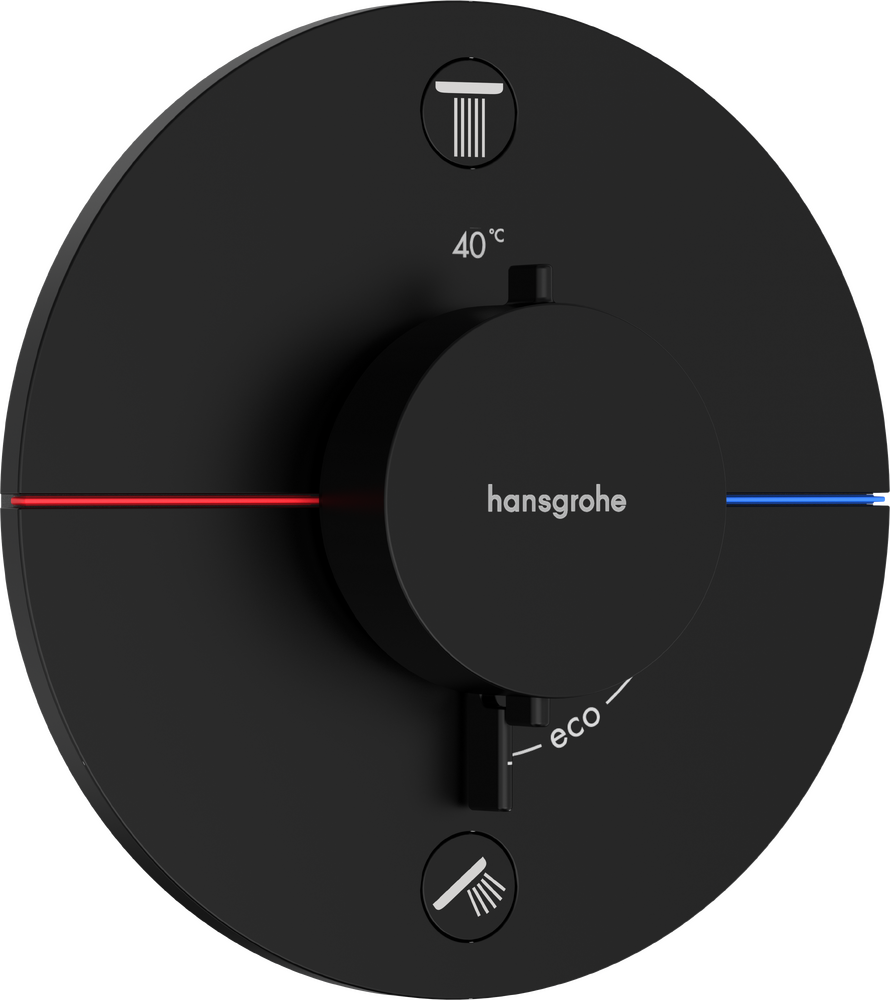 Hansgrohe RainSelect Comfort S EN1717'ye uygun entegre güvenlik kombinasyonu ile 2 fonksiyon için ankastre kurulumlu termostat - 15556670 - 1