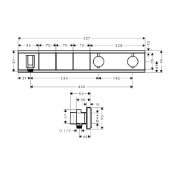 HansGrohe Rainselect Termostat Ankastre Montaj, 3 Çıkış İçin - 15356000 - 2