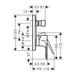 HansGrohe Rebris E - 72468000 - 2