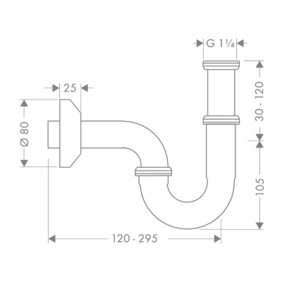 HansGrohe S Boru Sifon Kolay Montaj - 53010000 - 2