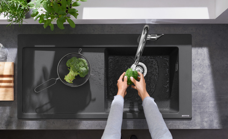 HansGrohe S51 S514 - F450 Ankastre Eviye 450, Damlalıklı - 43314290 - HANSGROHE