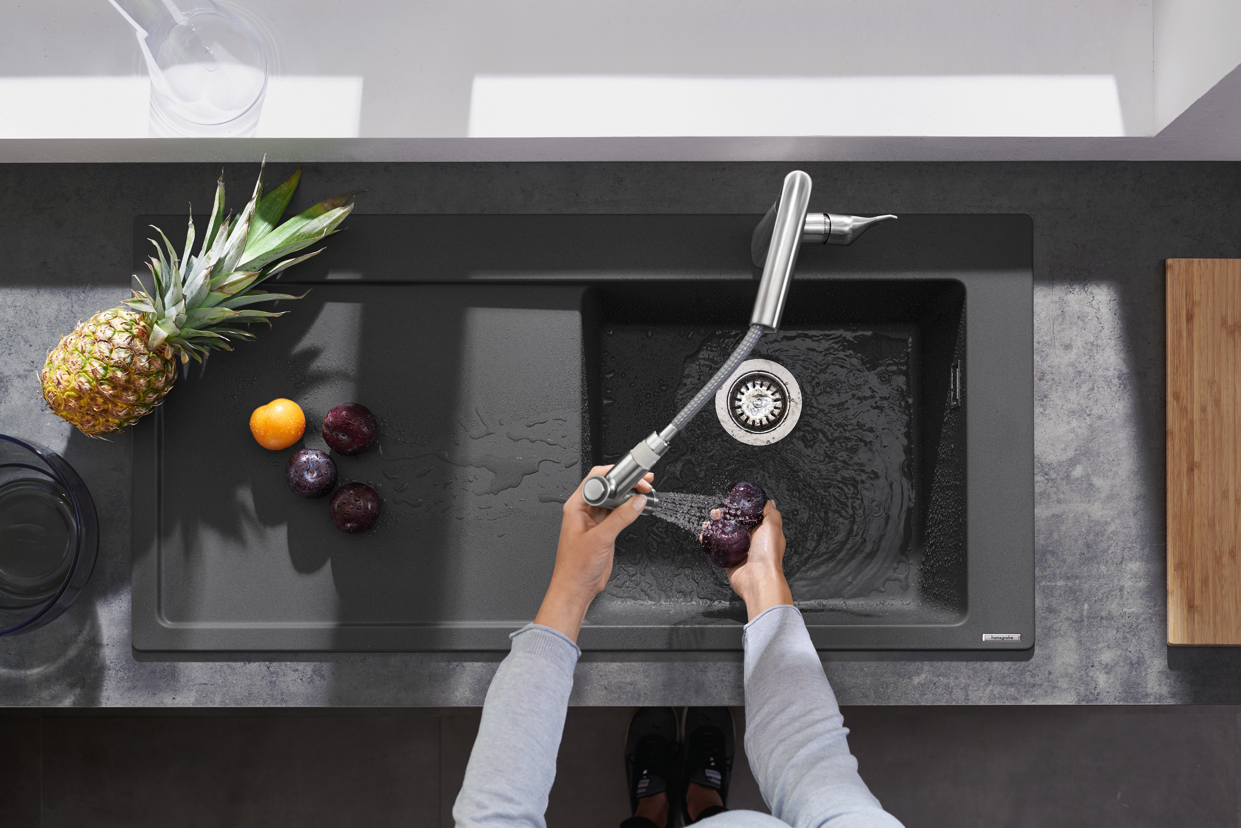 HansGrohe S51 S514 - F450 Ankastre Eviye 450, Damlalıklı - 43314290 - 2