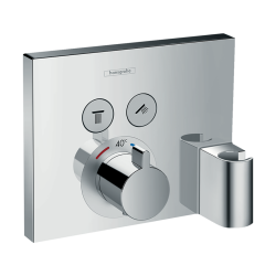 HansGrohe Showerselect Termostat Ankastre Montaj, 2 Çıkış İçin Hortum Bağlantısı Ve Duş Askısı İle - 15765000 - 1