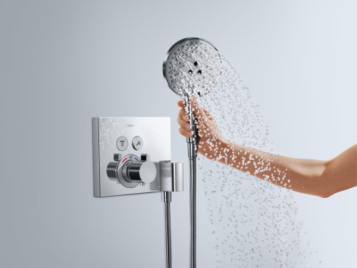 HansGrohe Showerselect Termostat Ankastre Montaj, 2 Çıkış İçin Hortum Bağlantısı Ve Duş Askısı İle - 15765000 - 3